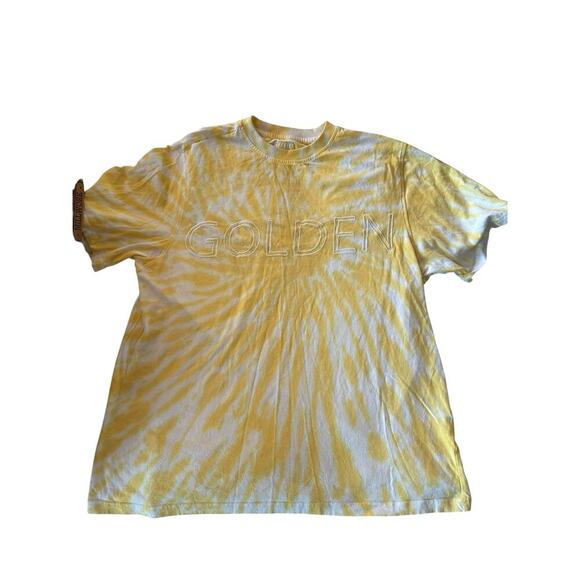 Post Surf Men's Yellow Golden Tie Dye Crew Neck Short Sleeve T-Shirt Size Medium - Picture 2 of 4